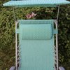 Snow Joe Bliss Hammocks Set of 2 Gravity Free Chairs w Canopy, Drink Tray, and Pillow GFC-026-2TG